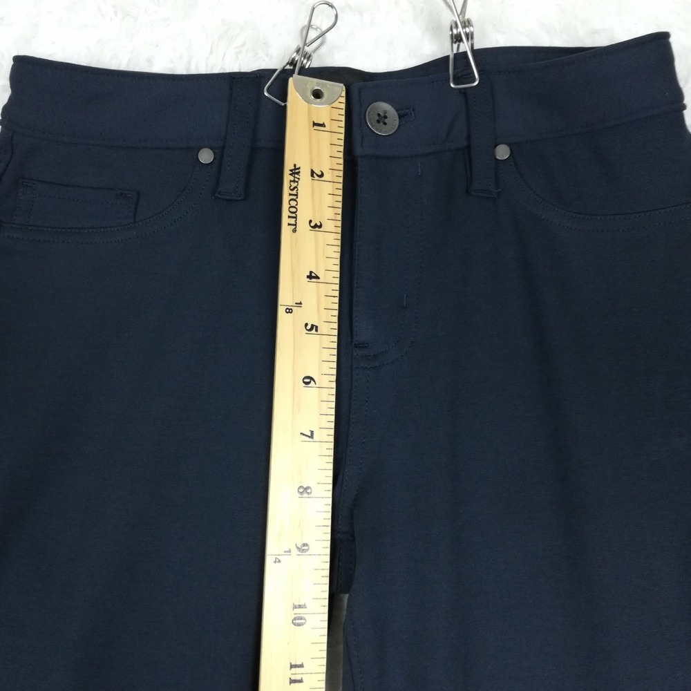 Calvin Klein Womens Pants Straight Leg Navy Blue Mid Rise Stretch 4 - Picture 4 of 10
